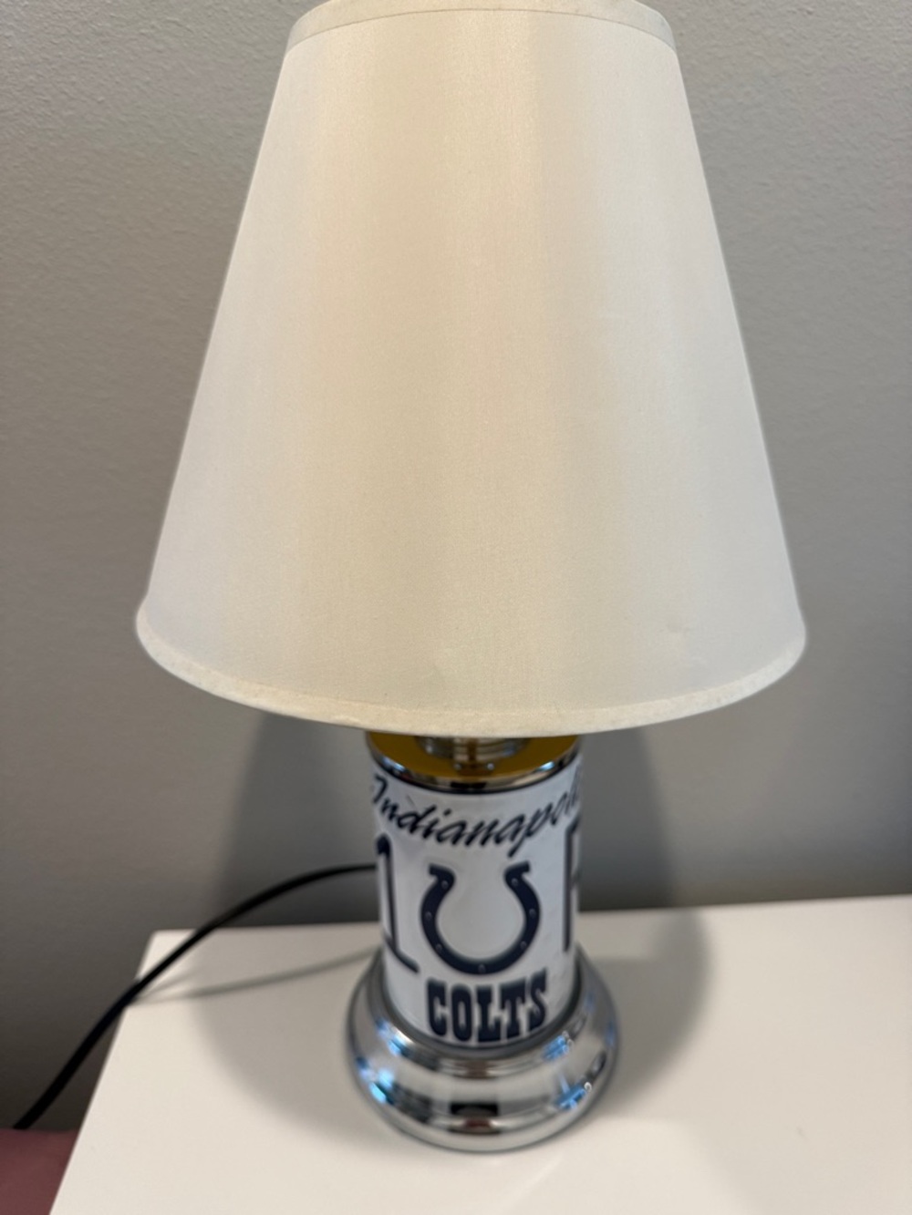 Indianapolis Colts Table Lamp - White and Blue